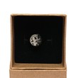 Betonbeads - Bíločerný prsten s čedcrným lůžkem - 12 mm