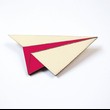 brož - Paper plane - SOLID COLOUR - růžová,vlaštovka -ALIZI DESIGN